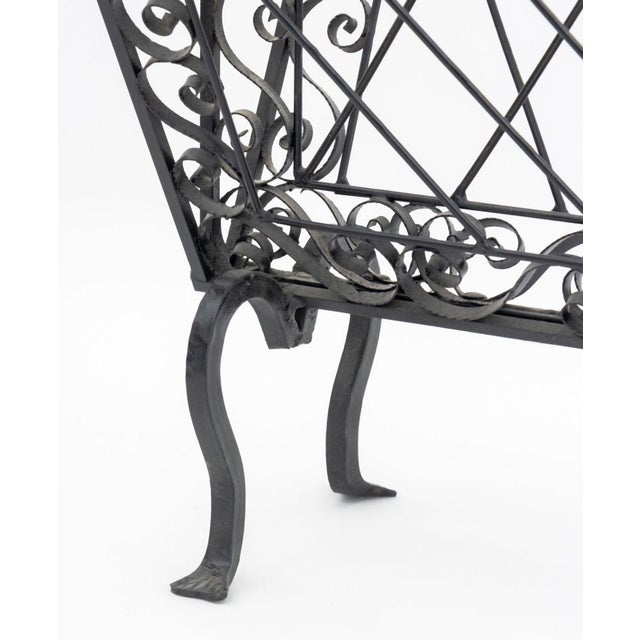 Early 20th Century Victorian Wrought Iron Canterbury For Sale - Image 5 of 9