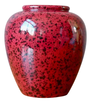 Vintage Speckled Red Vase from Scheurich, 1980s
