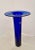 Glass Blenko Cobolt Blue Vase For Sale - Image 7 of 10
