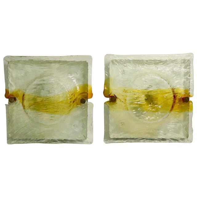Murano Sconces Attributed to Mazzega - A Pair For Sale - Image 13 of 13