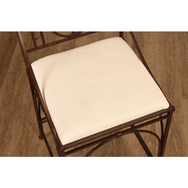 French Art Deco Style Set of Four Counter Stools For Sale In Philadelphia - Image 6 of 18