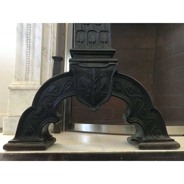 Late 19th Century Bronze Andirons, Arts & Crafts For Sale - Image 5 of 6