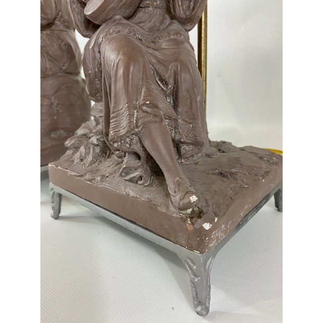 Gray Chinoiserie Musician Figure Lamps - a Pair For Sale - Image 8 of 9