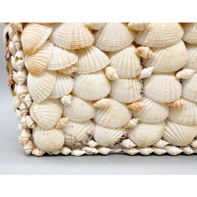 Aldo Londi Vintage Coastal Shell Box – Philippine Shellcraft Decorative Storage – Organic Modern / Boho Coastal For Sale - Image 4 of 18