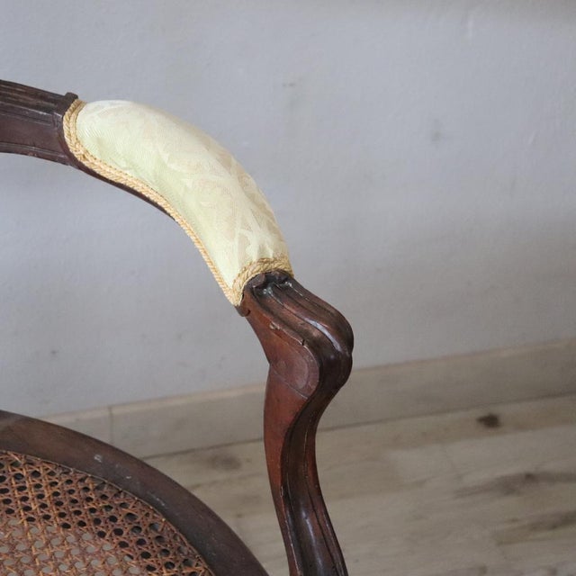 Antique Walnut Sofa in Vienna Straw, 1700s For Sale - Image 13 of 16