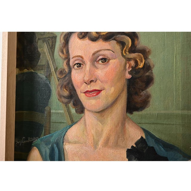 Late 20th Century French Vintage Portrait Painting by Combrisson For Sale - Image 5 of 9