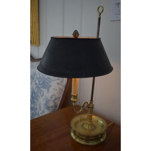 French 19th Century Brass and Tin Bouillotte Lamp For Sale - Image 4 of 4