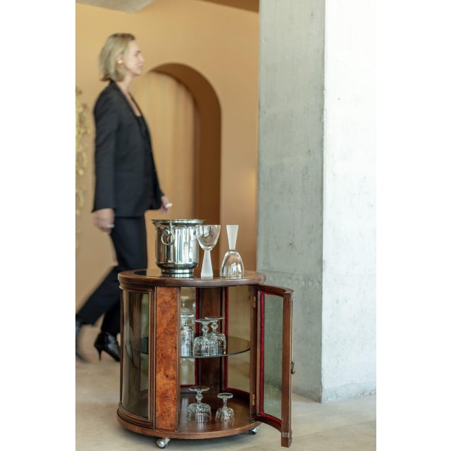 Vintage Italian Walnut Bar For Sale - Image 4 of 5