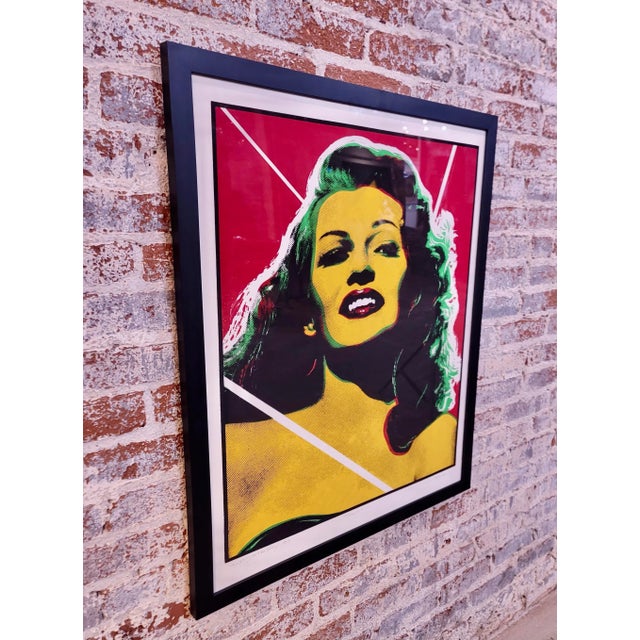 Printmaking Materials Mario Torero - Pop Art Portrait of Rita Hayworth-1983 Original Lithograph For Sale - Image 7 of 9