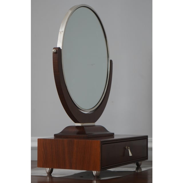 Age: Approx: 30 Years Old Details: Art Deco Style High Quality Construction Dresser Top Dressing Mirror Chrome Frame &...