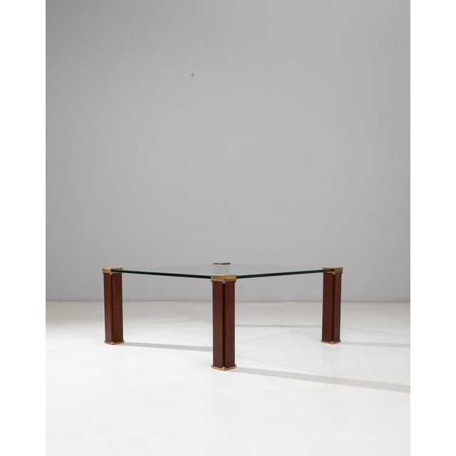1970s Dutch T66 Glass & Brass Coffee Table By Peter Ghyczy For Sale In Greensboro - Image 6 of 18