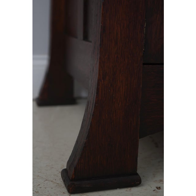 Antique Limbert Style Mission Oak Sideboard W. Mirror For Sale - Image 16 of 18