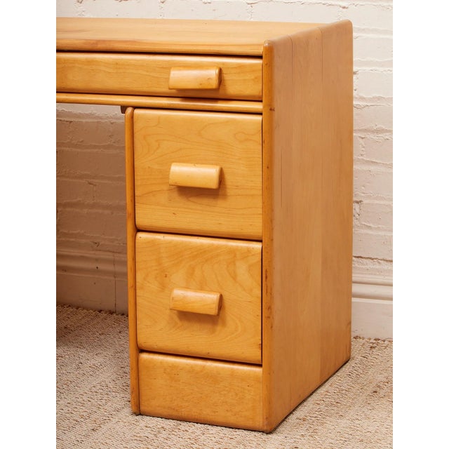 Rustic Mid 20th Century Rustic Maple Desk For Sale - Image 3 of 11