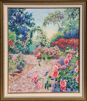 Diane Monet, "Rebel Rose", Impressionist Landscape Oil Painting