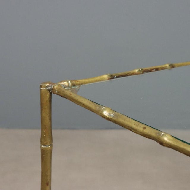 Nesting Tables with Brass Legs, Set of 2 For Sale - Image 4 of 9