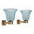 1950s Mid-Century Modern Murano Glass Sconces Brass Wall Lights Barovier & Toso - Pair For Sale