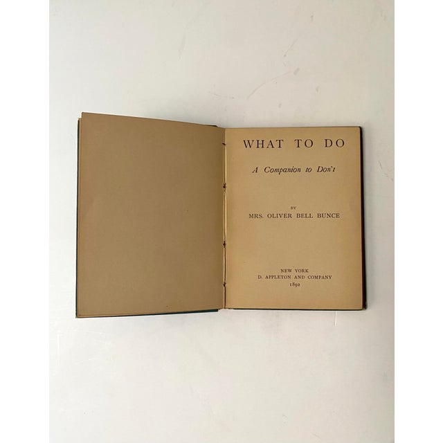 What to Do, Etiquette Book, Victorian Period, New York, 1892 For Sale - Image 4 of 10