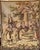 Large Aubusson Style tapestry made circa 1920s in Belgium with a pastoral scene of a woman getting water at a well, a man...