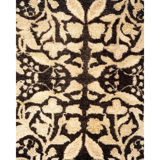 Traditional Mogul, One-of-a-Kind Hand-Knotted Area Rug - Black, 6' 3" x 9' 2" For Sale - Image 3 of 8