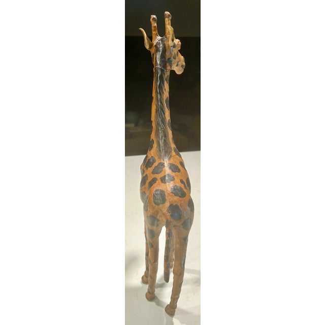 Mid 20th Century Mid 20th Century Safari Chic Leather Wrapped Giraffe in the Style of Ralph Lauren For Sale - Image 5 of 12