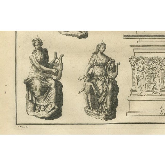 Black After Bernard de Montfaucon, Mythological Scene, Classical Figures and Clouds, 1721, Engraving For Sale - Image 8 of 10