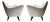 Set of Perla Armchairs in Wood & White Fabric attributed to Guglielmo Veronesi, Isa, Italy, 1950s For Sale