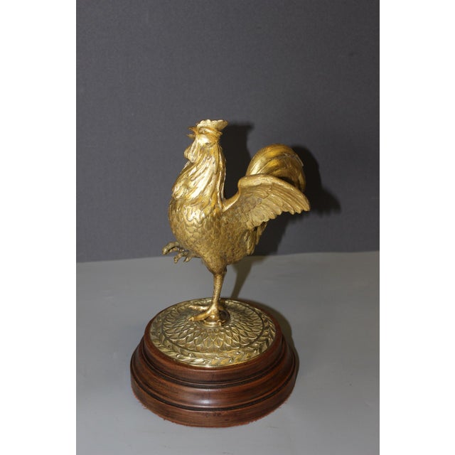 Sculpture Representing a Rooster in Gilded Bronze, Late 19th Century For Sale - Image 12 of 15