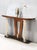 Mid-Century Modern Vintage Wooden Console Table with Mirrored Top attributed to Osvaldo Borsani for Fontana Arte, 1940s For Sale - Image 3 of 15