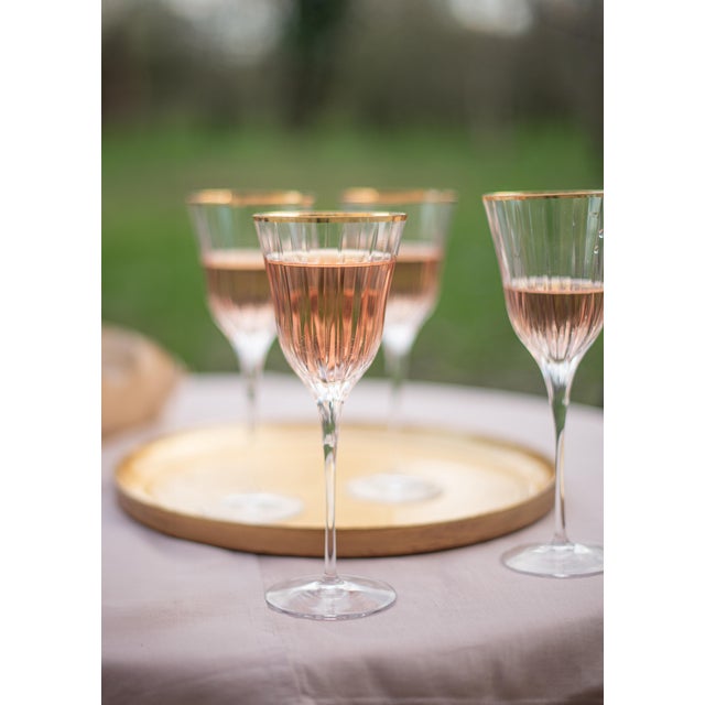 VIETRI Natalia Gold Champagne Glass For Sale In Raleigh - Image 6 of 7