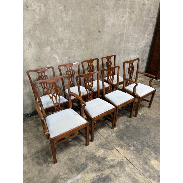 Mid 19th Century Set of 8 Spectacular Antique 1830 Chippendale Mahogany Dining Chairs For Sale - Image 5 of 18