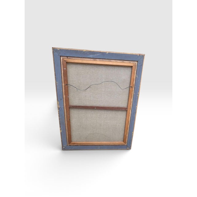 1980s Francis Downs Large Original Garden Painting in Ornate Gilt Frame, 57” For Sale In West Palm - Image 6 of 6