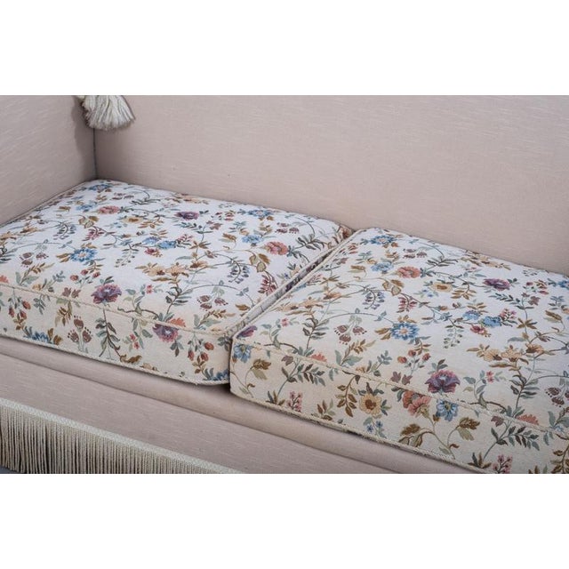 Vintage Velvet Knole Sofa with Floral Cushions, 1950s For Sale - Image 6 of 12