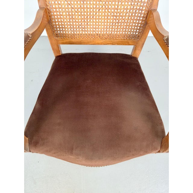 Vintage French-Style Cane-Back Armchair, 1920 For Sale - Image 11 of 13