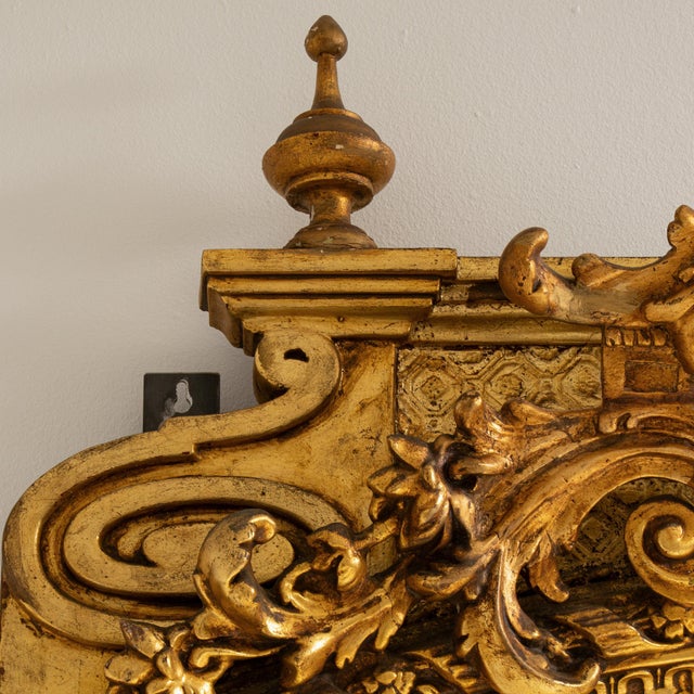 Gold 19th Century France Rococo Gold Wood Full-length & Floor Mirrors For Sale - Image 8 of 10