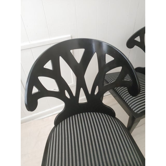 Black 1980s Italian Postmodern Chairs, Pietro Constantini for Ello, a Pair For Sale - Image 8 of 11