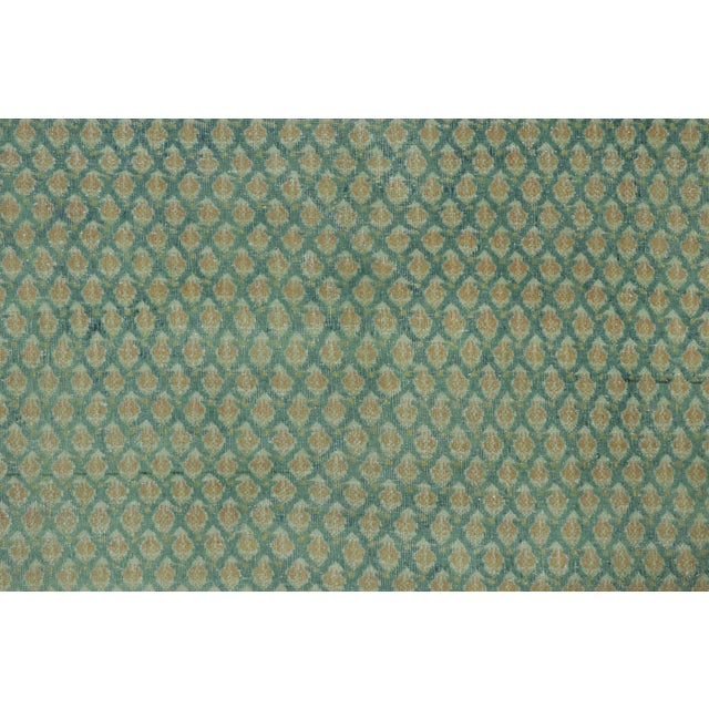 Rug & Kilim Antique Persian Saraband Rug With All-Over Patterns in Beige & Teal - Rug & Kilim For Sale - Image 4 of 9