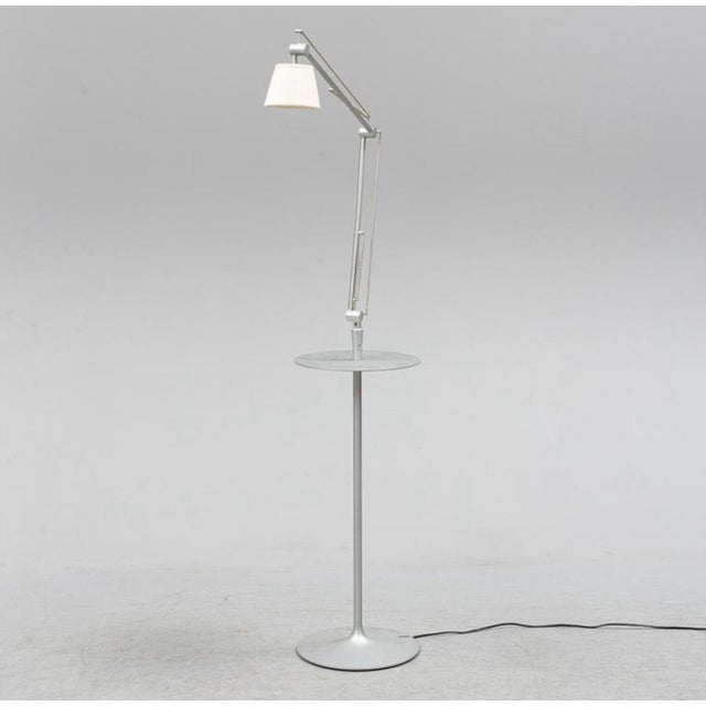 Flos Achimoon Table and Lamps with Pleated Fabric Shade by Philippe Starck for Flos Italy, 1993, Set of 2 For Sale - Image 4 of 11
