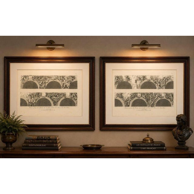 Title: Set of Two Fontainebleau Fresco Engravings after Primaticcio by Baltard, 1803 : This elegant pair of original...