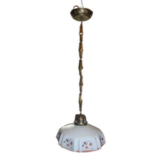 Antique Art Nouveau Brass Ceiling Lamp For Sale