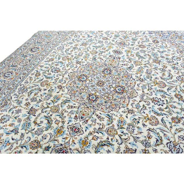 Hand-Knotted Kashan Oriental Rug For Sale - Image 5 of 13