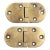 Pair of Vintage Oblong Brass Ice Box Hinges For Sale