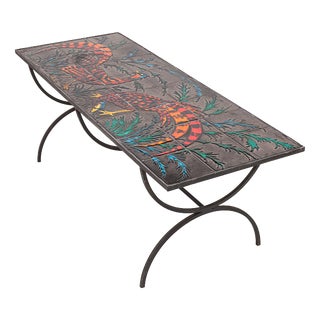 Vintage Ceramic Coffee Table, 1950s For Sale