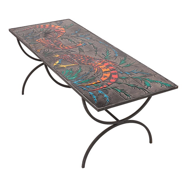 Vintage Ceramic Coffee Table, 1950s For Sale