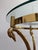 Hollywood Regency Brass Swan & Glass Accent Table For Sale - Image 11 of 12