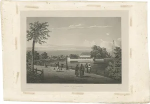 Himely, Illustration of the Governor's House in Surabaya, Indonesia, 1835, Print