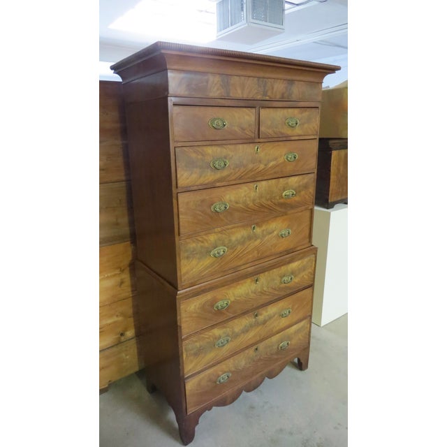 Brown English Mahogany Chest on Chest C.407 For Sale - Image 8 of 11