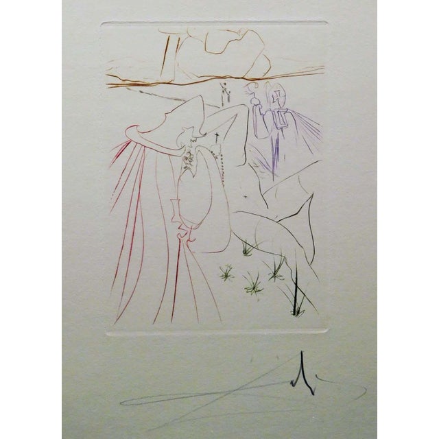 Salvador Dalí Le Décameron (Decameron) 1972 the Complete Set of 10 Etchings For Sale - Image 12 of 18