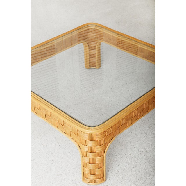 Late 20th Century Late 20th Century Woven Reed Coffee Table For Sale - Image 5 of 9