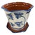 Hand-Painted Italian Style Ceramic Planter & Saucer With Animal & Botanical Motif For Sale In West Palm - Image 6 of 12