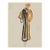 Vintage French Fashion Art Print – Golden Yellow Coat Illustration, 24" X 32" For Sale